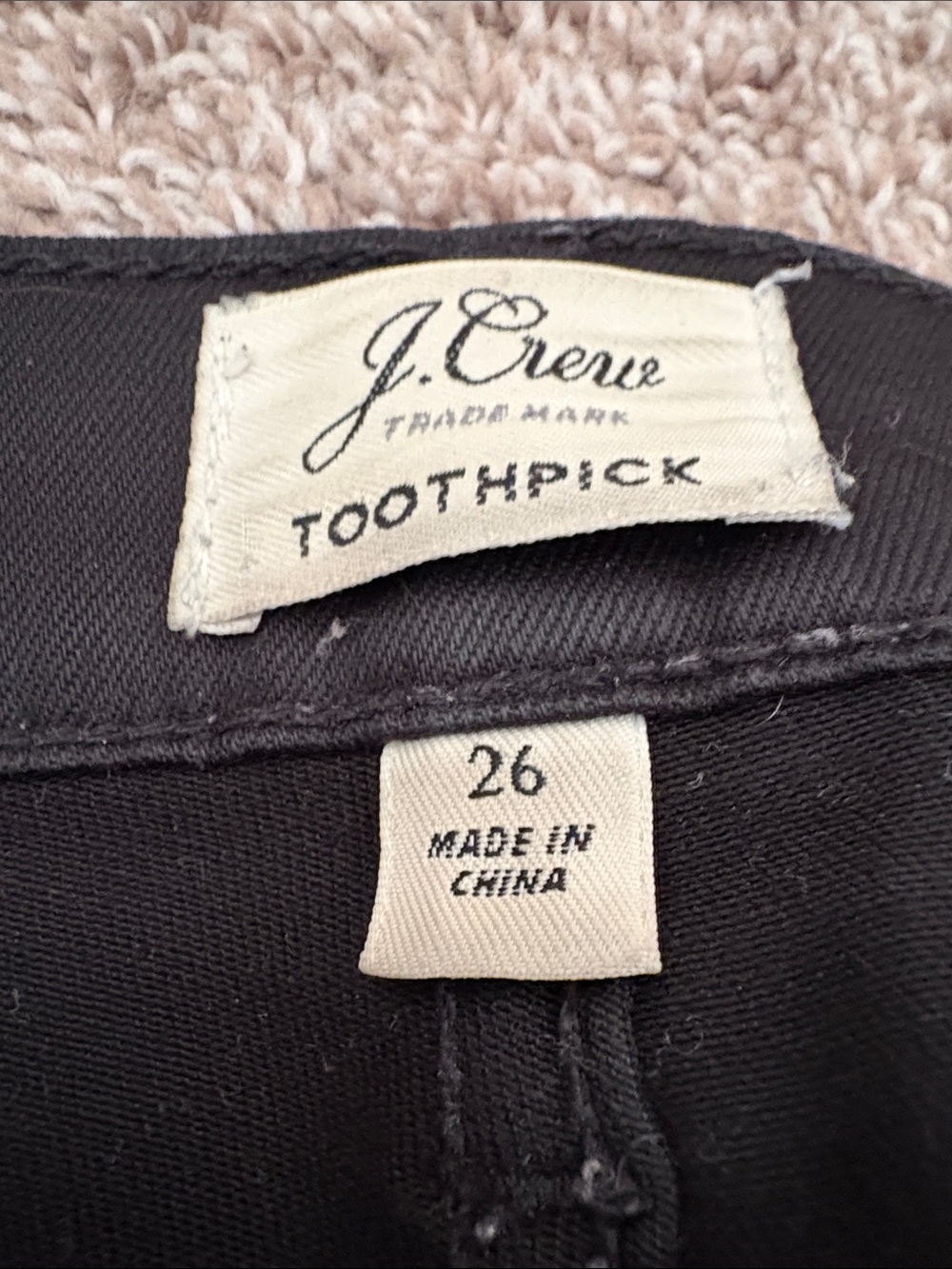 J. Crew Toothpick Jeans in Black